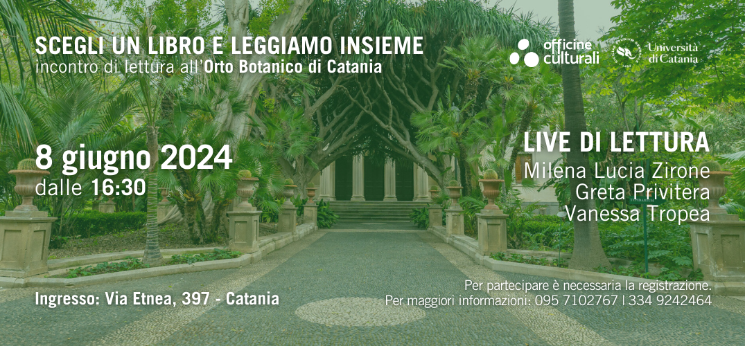 Scegli un libro e leggiamo insieme: incontro di lettura all’Orto Botanico